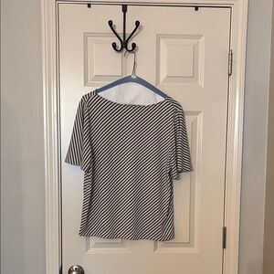 H&M Black and Cream Blouse